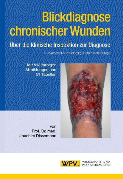 Buchcover und Innenansicht für das Buch: Blickdiagnose chronischer Wunden