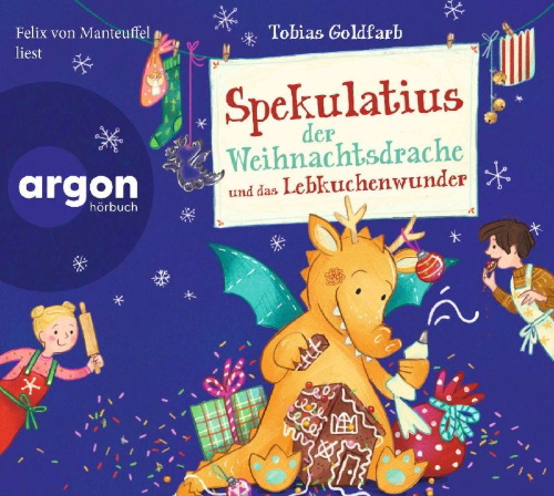 Buchcover und Innenansicht für das Buch: Spekulatius der Weihnachtsdrache und das Lebkuchenwunder