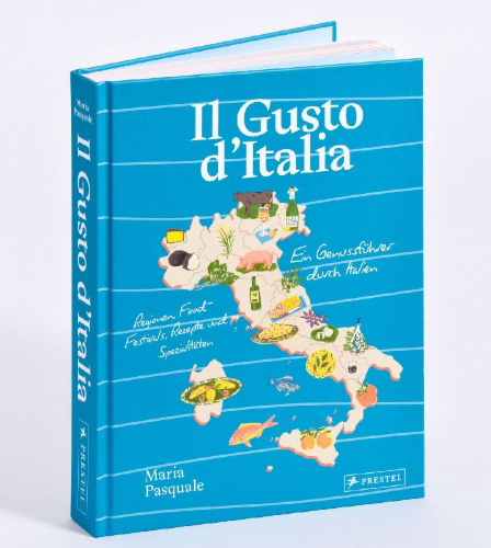 Buchcover und Innenansicht für das Buch: Mangia. How to eat your way through Italy