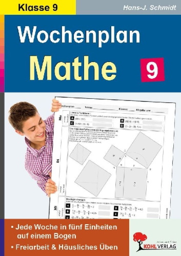 Buchcover und Innenansicht für das Buch: Wochenplan Mathe / Klasse 9