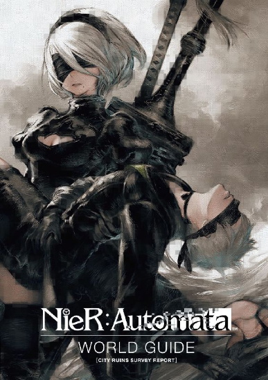 Buchcover und Innenansicht für das Buch: NieR: Automata World Guide Volume 1