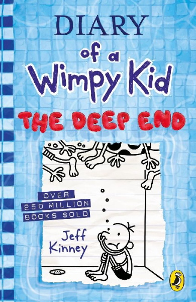 Buchcover und Innenansicht für das Buch: Diary of a Wimpy Kid 15: The Deep End
