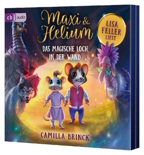 Buchcover und Innenansicht für das Buch: Maxi & Helium - Das magische Loch in der Wand