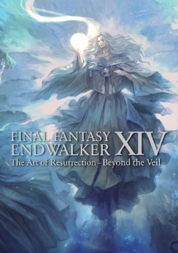 Buchcover und Innenansicht für das Buch: Final Fantasy XIV: Endwalker -- The Art of Resurrection -Beyond the Veil-