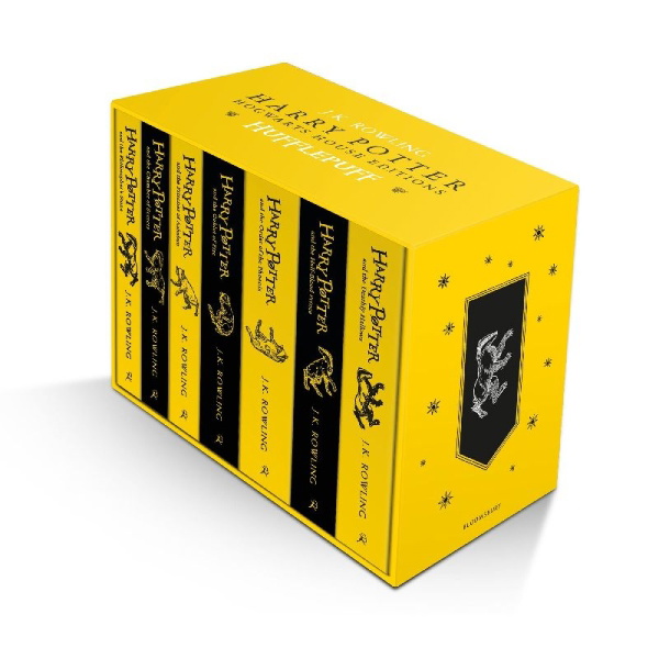 Buchcover und Innenansicht für das Buch: Harry Potter Hufflepuff House Editions Paperback Box Set