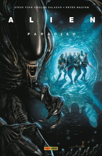 Buchcover und Innenansicht für das Buch: Alien: Paradiso (2024) #1-#5