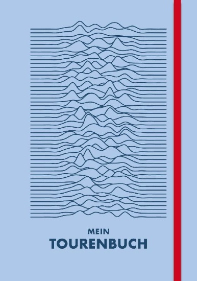 Buchcover und Innenansicht für das Buch: Mein Tourenbuch (Farbe: blau)