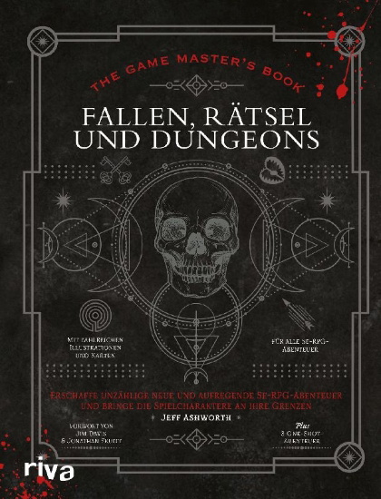 Buchcover und Innenansicht für das Buch: The Game Master's Book: Fallen, Rätsel und Dungeons