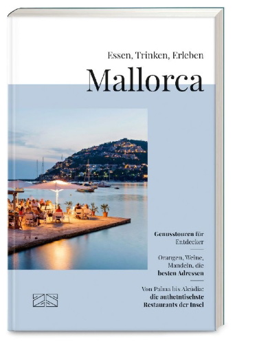 Buchcover und Innenansicht für das Buch: Essen, Trinken, Erleben - Mallorca