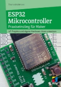 Buchcover und Innenansicht für das Buch: ESP32 Mikrocontroller