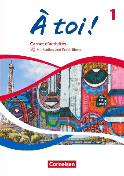 Buchcover und Innenansicht für das Buch: À toi ! Band 1 - Carnet d'activités