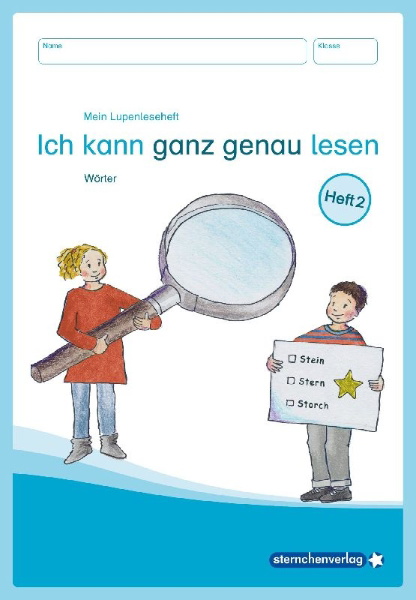 Buchcover und Innenansicht für das Buch: Mein Lupenleseheft 2 - Ich kann ganz genau lesen