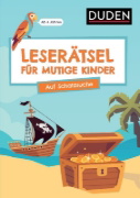 Buchcover und Innenansicht für das Buch: Leserätsel für mutige Kinder - Auf Schatzsuche - Ab 6 Jahren