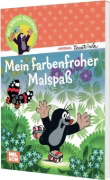 Buchcover und Innenansicht für das Buch: Der kleine Maulwurf: Mein farbenfroher Malspaß