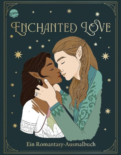 Buchcover und Innenansicht für das Buch: Enchanted Love. Ein Romantasy-Ausmalbuch