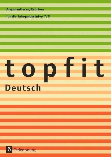 Buchcover und Innenansicht für das Buch: topfit Deutsch Argumentieren/Erörtern