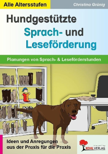 Buchcover und Innenansicht für das Buch: Hundgestützte Sprach- und Leseförderung