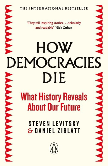 Buchcover und Innenansicht für das Buch: Wie Demokratien sterben