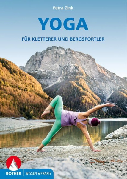 Buchcover und Innenansicht für das Buch: Yoga für Kletterer und Bergsportler