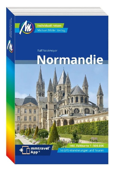 Buchcover und Innenansicht für das Buch: MICHAEL MÜLLER REISEFÜHRER Normandie