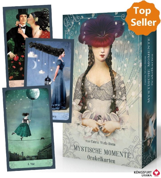 Buchcover und Innenansicht für das Buch: Mystische Momente (Oracle of Mystical Moments)