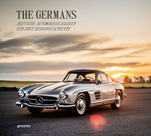 Buchcover und Innenansicht für das Buch: The Germans - Deutsche Automobilklassiker und ihre Designgeschichte