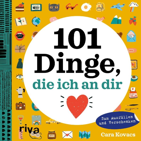 Buchcover und Innenansicht für das Buch: 101 Dinge, die ich an dir liebe