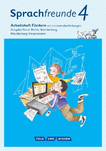 Buchcover und Innenansicht für das Buch: Sprachfreunde 4. Schuljahr - Ausgabe Nord (Berlin, Brandenburg, Mecklenburg-Vorpommern) - Fördern