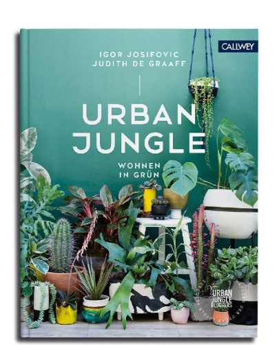 Buchcover und Innenansicht für das Buch: Urban Jungle - Wohnen in Grün