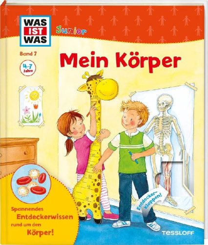 Buchcover und Innenansicht für das Buch: WAS IST WAS Junior Band 7. Mein Körper