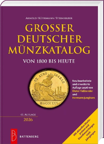 Buchcover und Innenansicht für das Buch: Großer deutscher Münzkatalog