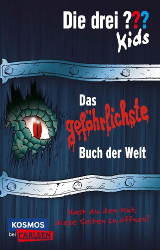 Buchcover und Innenansicht für das Buch: Die drei ??? Kids: Das gefährlichste Buch der Welt 