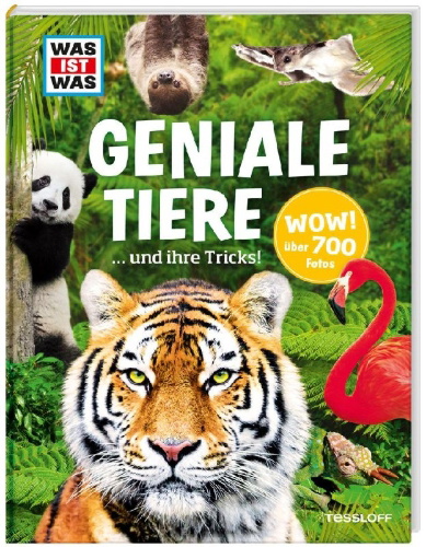 Buchcover und Innenansicht für das Buch: WAS IST WAS Geniale Tiere ... und ihre Tricks