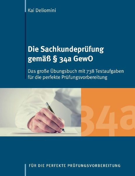 Buchcover und Innenansicht für das Buch: Die Sachkundeprüfung gemäß § 34a GewO