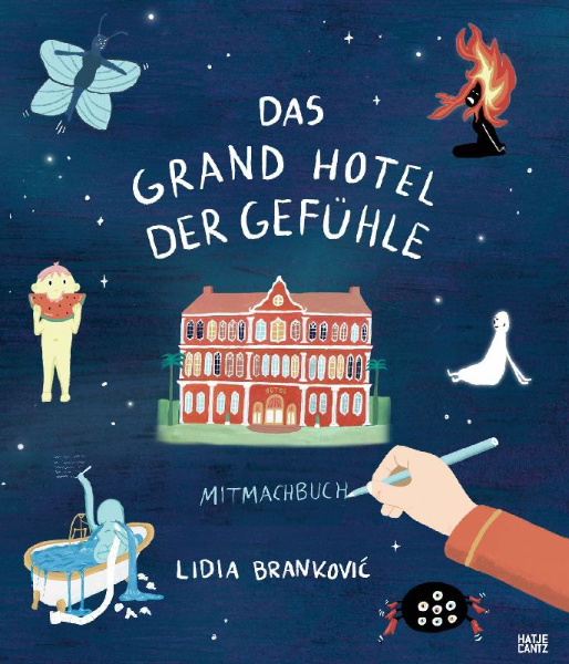 Buchcover und Innenansicht für das Buch: Das Grand Hotel der Gefühle Mitmachbuch