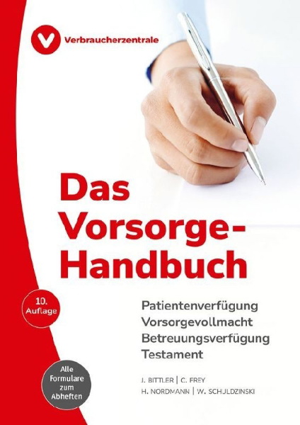 Buchcover und Innenansicht für das Buch: Das Vorsorge-Handbuch