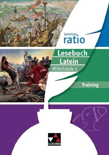 Buchcover und Innenansicht für das Buch: ratio Lesebuch Latein - Training Mittelstufe 1