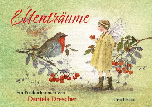 Buchcover und Innenansicht für das Buch: Postkartenbuch "Elfenträume"