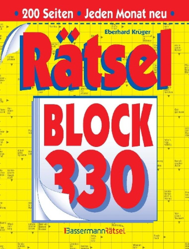 Buchcover und Innenansicht für das Buch: Rätselblock 330 (5 Exemplare à 2,99 EUR)