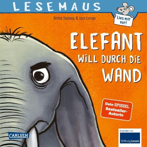 Buchcover und Innenansicht für das Buch: LESEMAUS 203: Elefant will durch die Wand