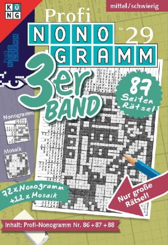 Buchcover und Innenansicht für das Buch: Profi-Nonogramm 3er-Band Nr. 29