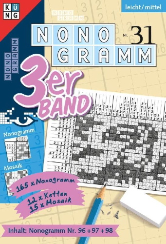 Buchcover und Innenansicht für das Buch: Nonogramm 3er-Band Nr. 31