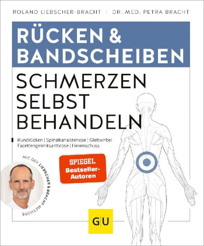 Buchcover und Innenansicht für das Buch: Rücken & Bandscheiben Schmerzen selbst behandeln