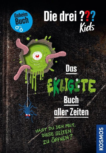 Buchcover und Innenansicht für das Buch: Die drei ??? Kids, Das ekligste Buch aller Zeiten