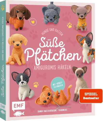 Buchcover und Innenansicht für das Buch: Crochet Cats & Dogs: Amigurumi Patterns for Pet Lovers