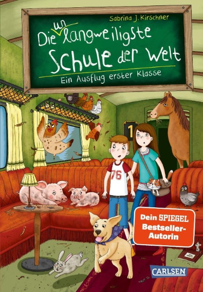 Buchcover und Innenansicht für das Buch: Die unlangweiligste Schule der Welt 9: Ein Ausflug erster Klasse