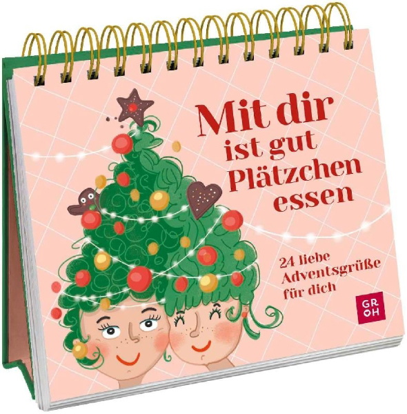 Buchcover und Innenansicht für das Buch: Mit dir ist gut Plätzchen essen