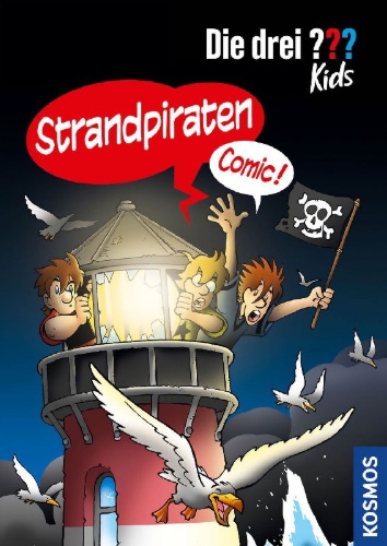 Buchcover und Innenansicht für das Buch: Die drei ??? Kids. Strandpiraten (drei Fragezeichen)