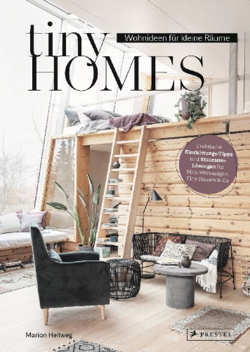 Buchcover und Innenansicht für das Buch: Tiny Homes: Wohnideen für kleine Räume