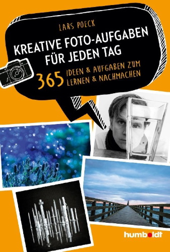 Buchcover und Innenansicht für das Buch: Kreative Foto-Aufgaben für jeden Tag